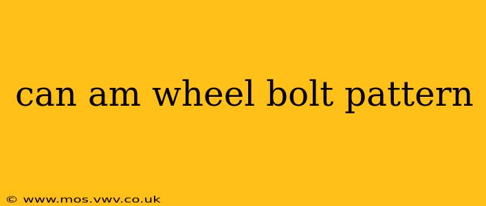 can am wheel bolt pattern