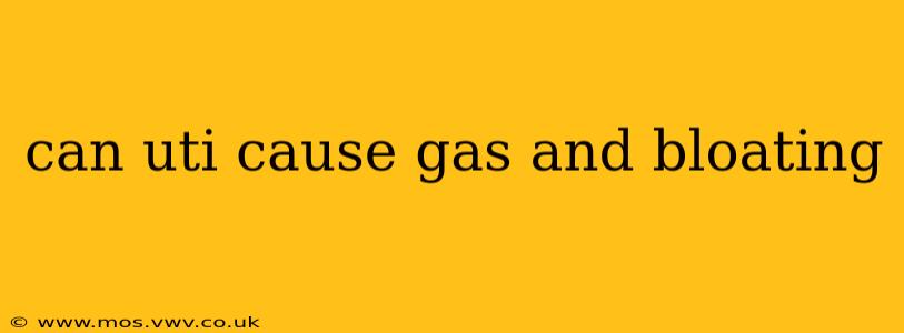 can uti cause gas and bloating