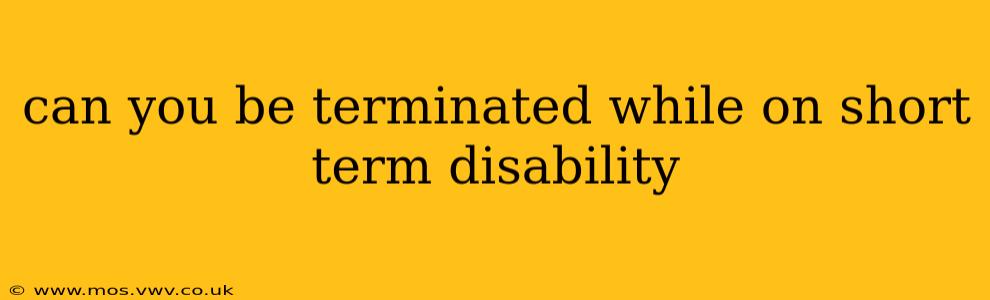 can you be terminated while on short term disability