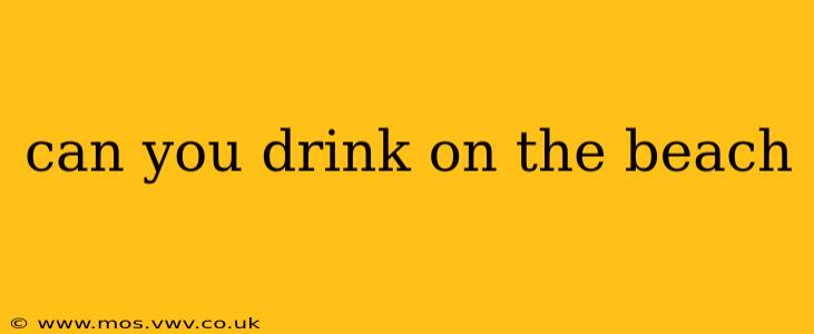 can you drink on the beach