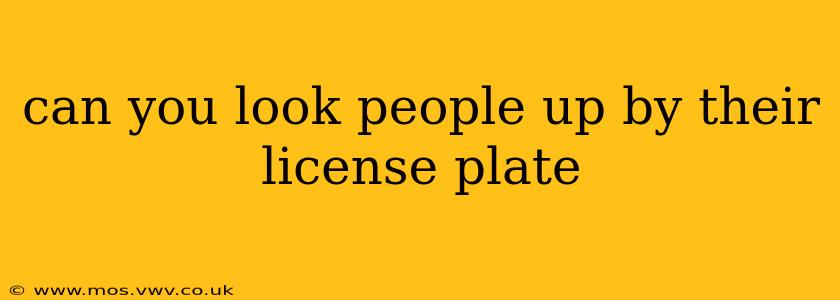 can you look people up by their license plate