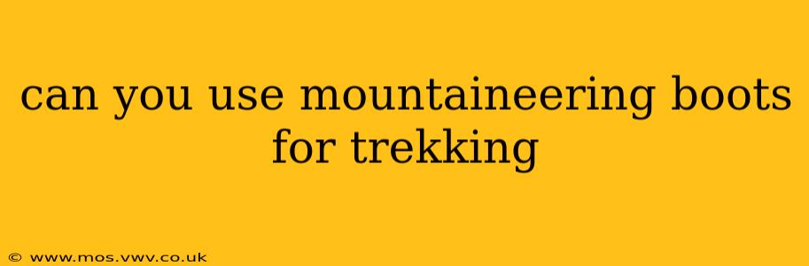 can you use mountaineering boots for trekking