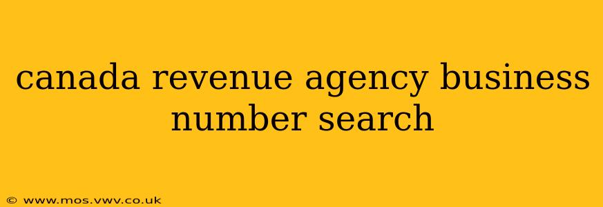 canada revenue agency business number search