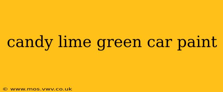 candy lime green car paint