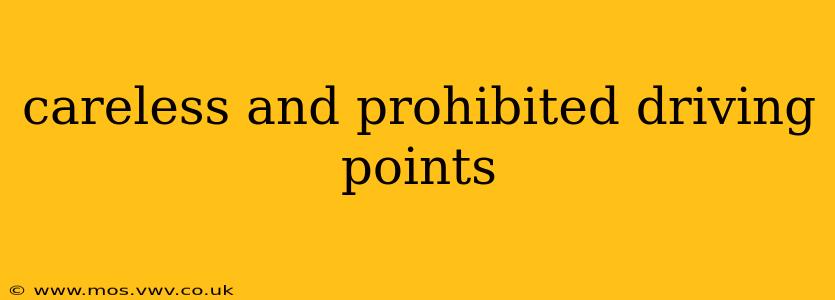 careless and prohibited driving points
