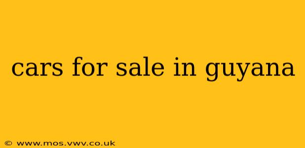 cars for sale in guyana