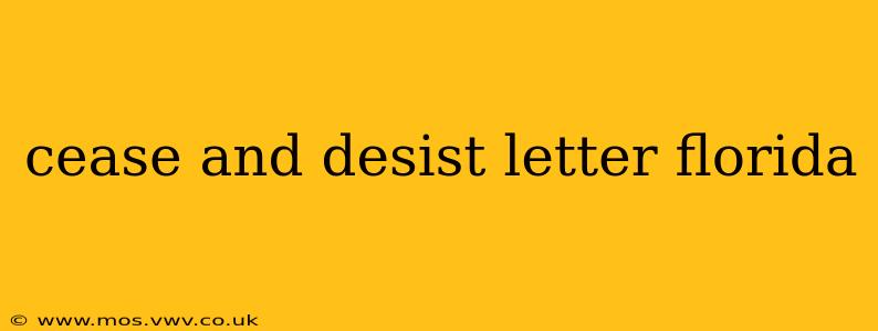 cease and desist letter florida