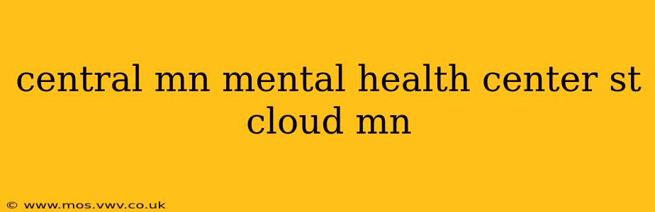 central mn mental health center st cloud mn