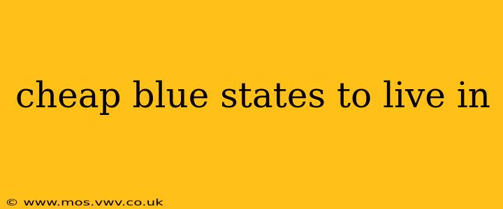 cheap blue states to live in