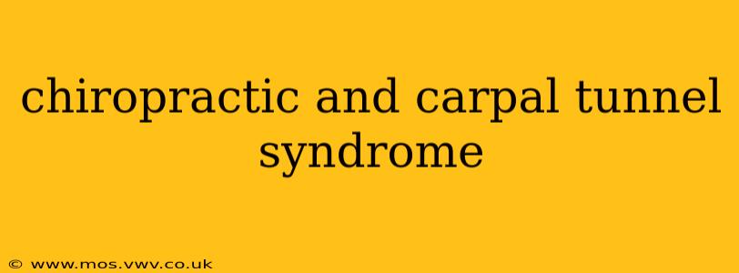 chiropractic and carpal tunnel syndrome