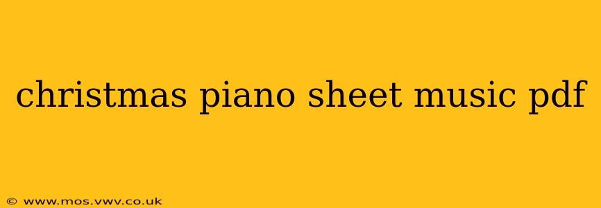 christmas piano sheet music pdf