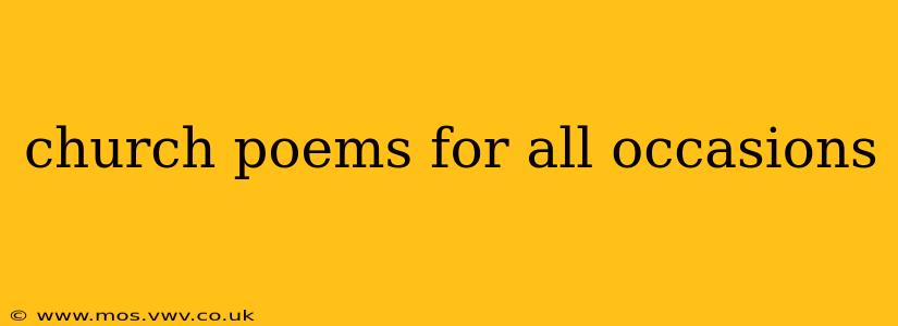 church poems for all occasions