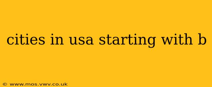 cities in usa starting with b