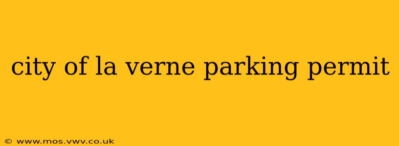 city of la verne parking permit
