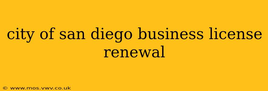 city of san diego business license renewal