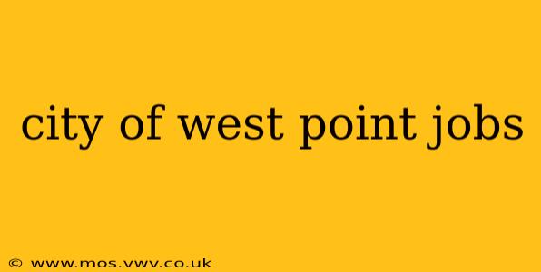 city of west point jobs