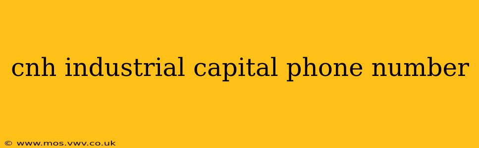 cnh industrial capital phone number