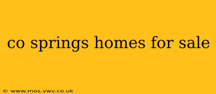 co springs homes for sale