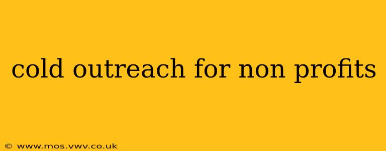 cold outreach for non profits