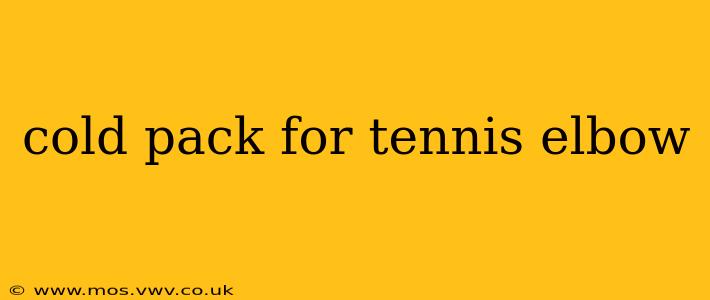 cold pack for tennis elbow