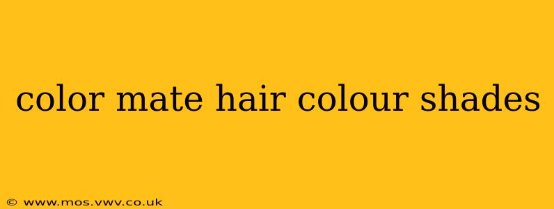 color mate hair colour shades