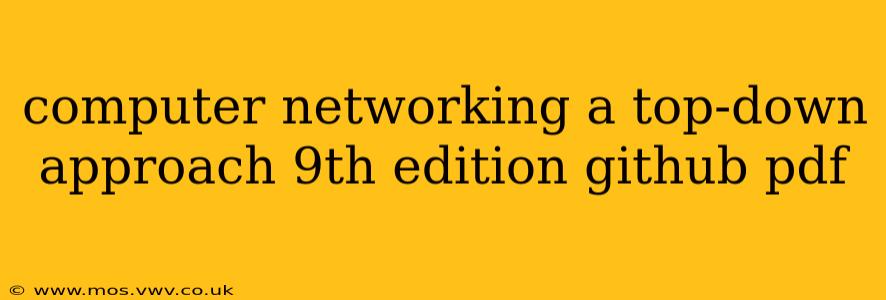 computer networking a top-down approach 9th edition github pdf