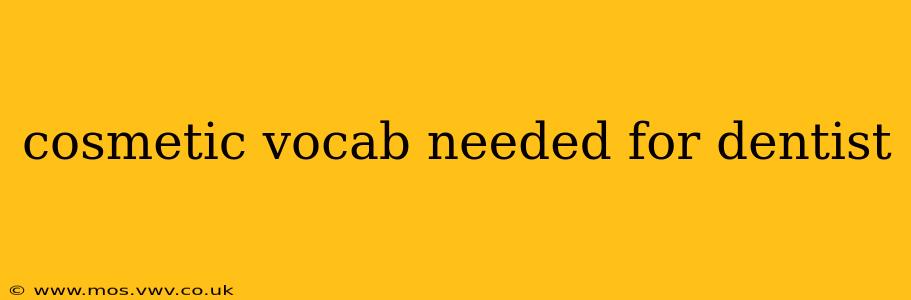 cosmetic vocab needed for dentist