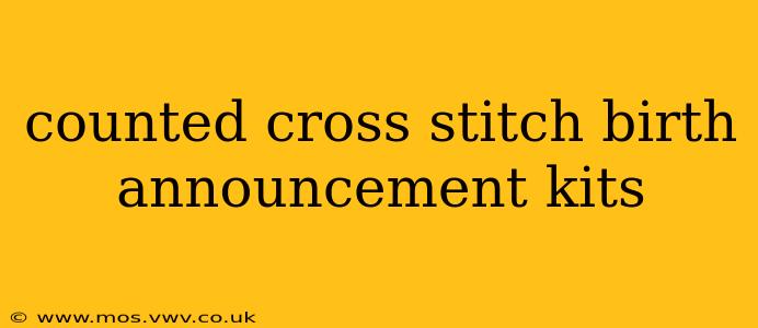 counted cross stitch birth announcement kits
