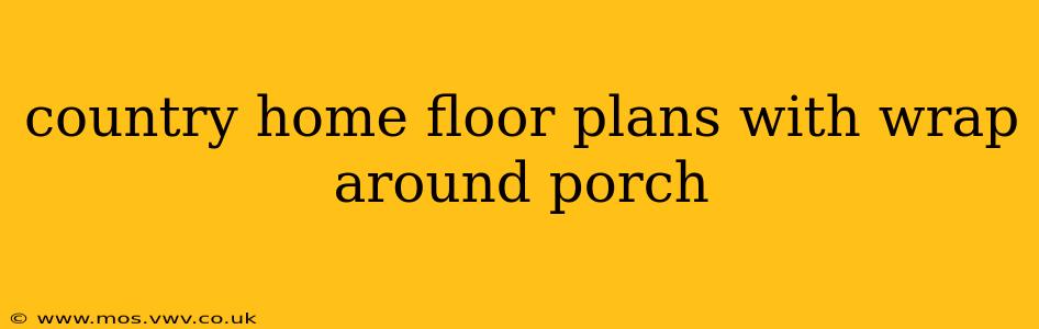 country home floor plans with wrap around porch