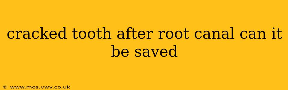 cracked tooth after root canal can it be saved