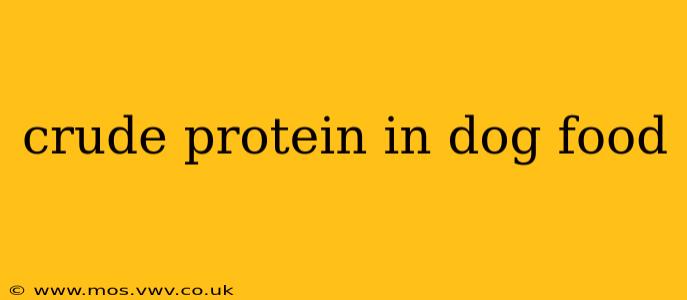 crude protein in dog food