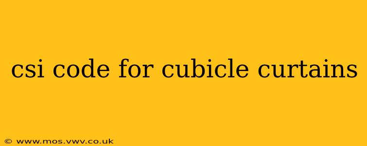 csi code for cubicle curtains