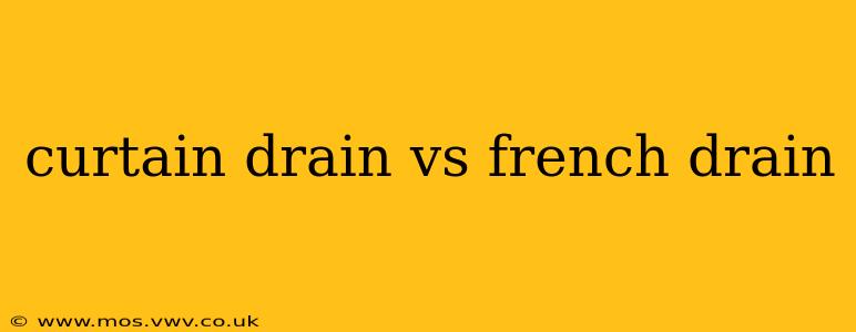 curtain drain vs french drain