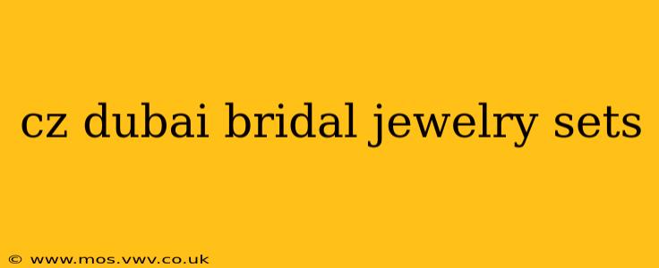 cz dubai bridal jewelry sets