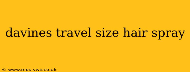 davines travel size hair spray