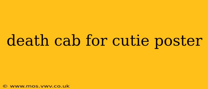 death cab for cutie poster