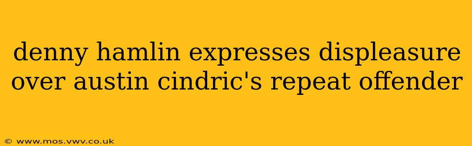 denny hamlin expresses displeasure over austin cindric's repeat offender