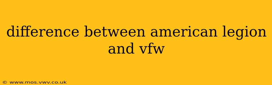 difference between american legion and vfw