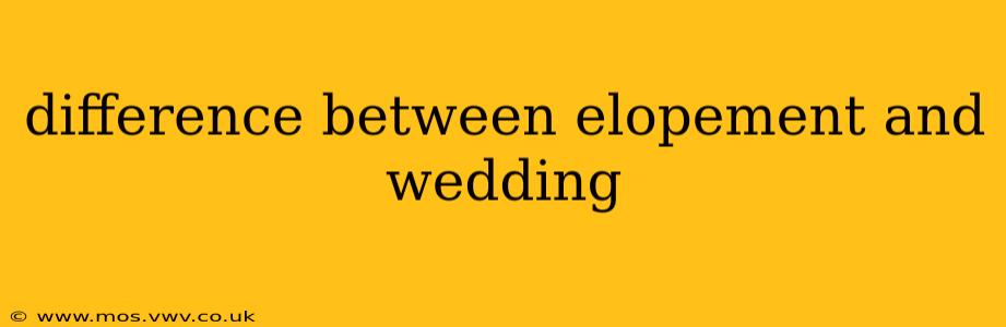 difference between elopement and wedding