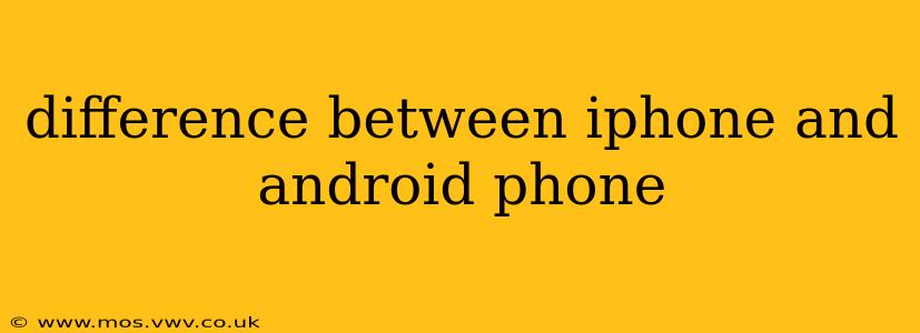 difference between iphone and android phone