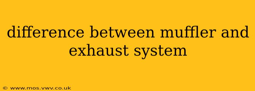 difference between muffler and exhaust system