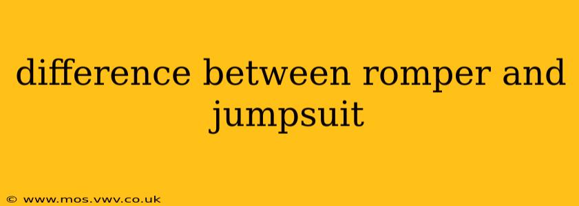 difference between romper and jumpsuit