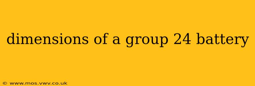 dimensions of a group 24 battery