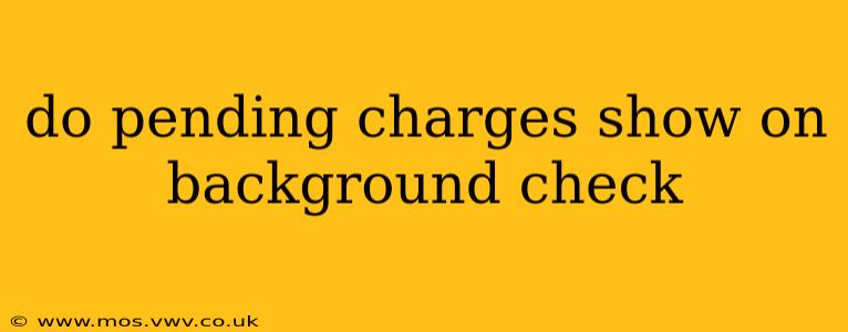 do pending charges show on background check