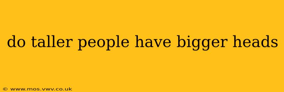 do taller people have bigger heads