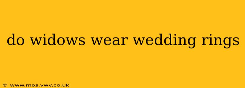 do widows wear wedding rings