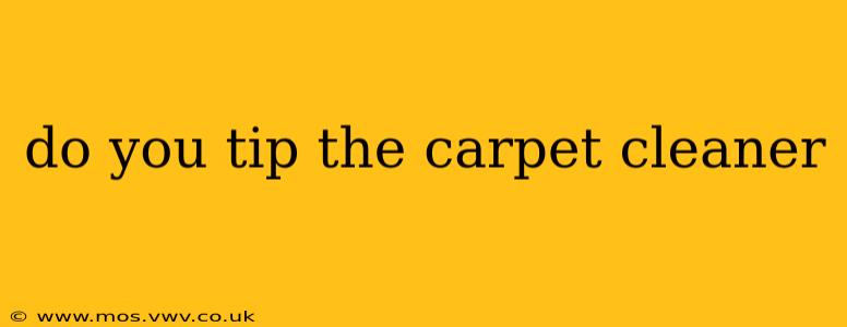 do you tip the carpet cleaner