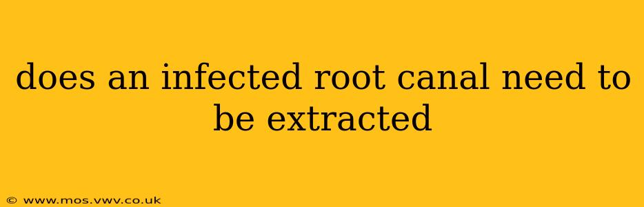 does an infected root canal need to be extracted