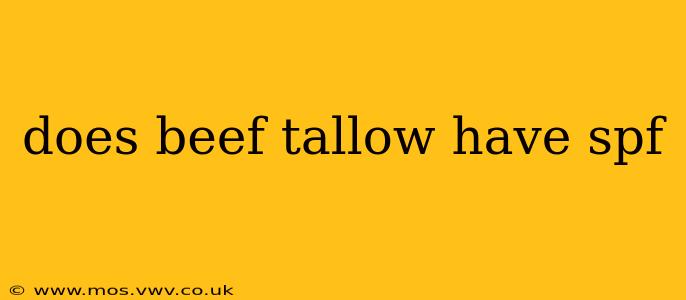 does beef tallow have spf