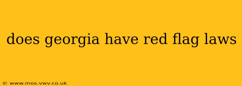 does georgia have red flag laws